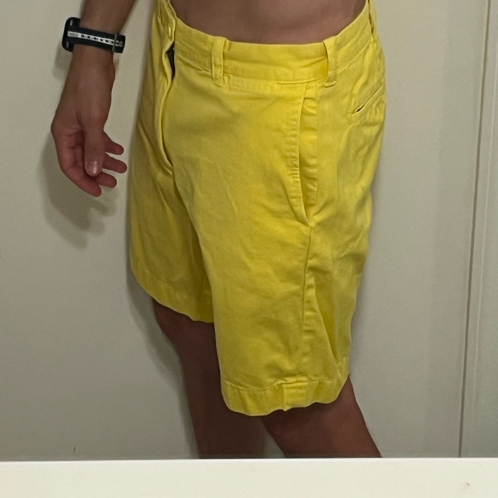 J. Crew Yellow Flat Front Shorts